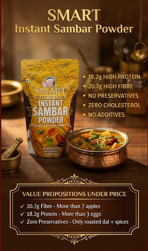 Smart Instant Sambar – Ready-to-Cook Sambar | 250g