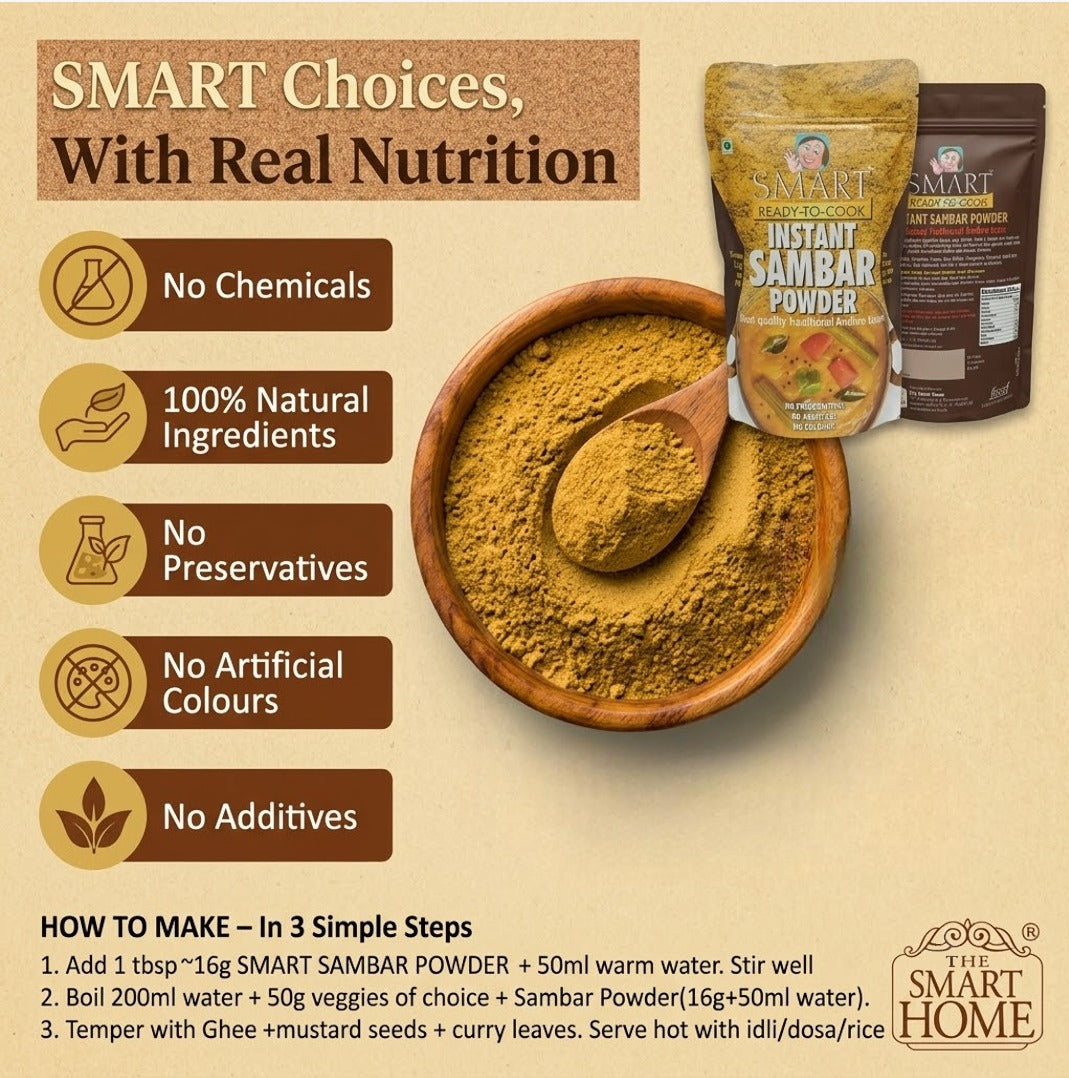 Smart Instant Sambar – Ready-to-Cook Sambar | 250g