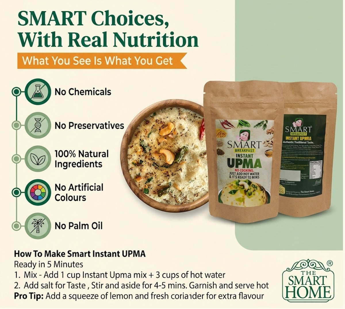 Smart Instant Upma – Ready-to-Cook Upma | 100g