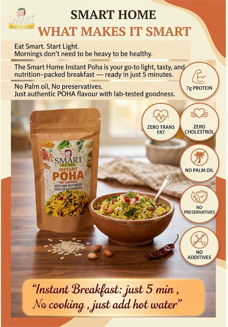 Smart Instant Poha – Ready-to-Cook Poha | 100g