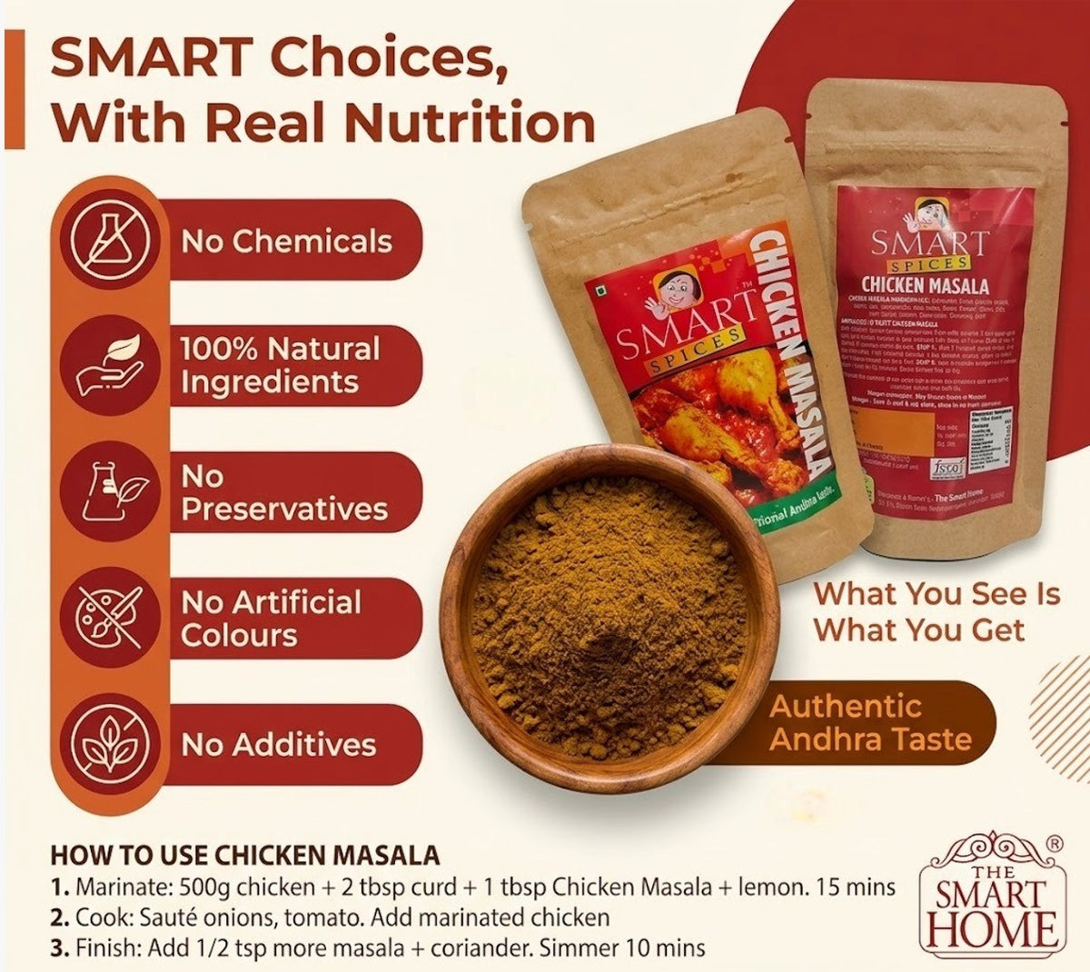 Smart Chicken Masala – Chicken Curry Spice Mix | 100g